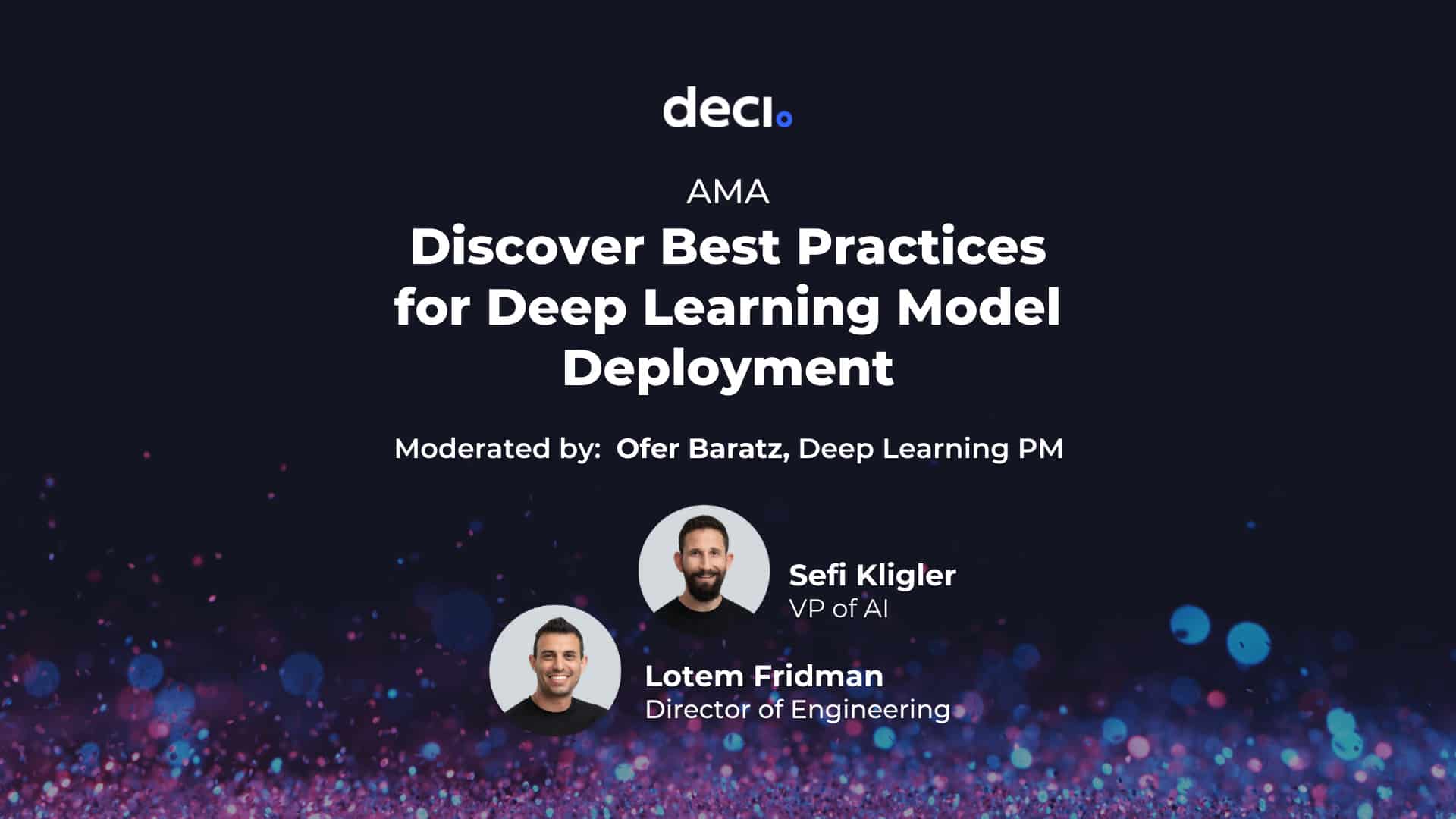 Banner with text reading "Discover Best Practices for Deep Learning Model Deployment"