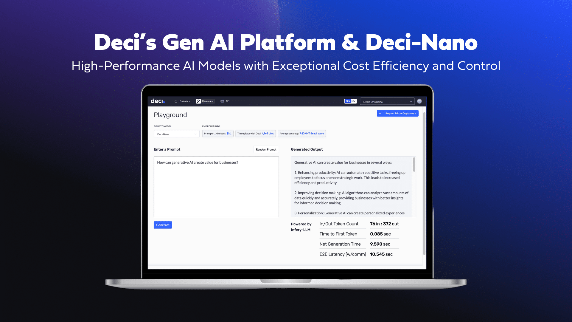 Introducing Deci's Gen AI Development Platform and Deci-Nano